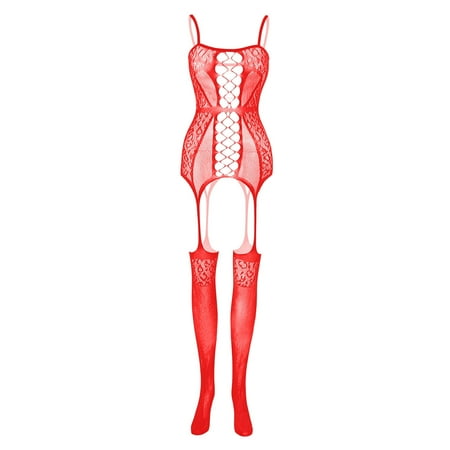 Xuewenshw Women s Lingerie Baby Doll Lingerie for Women Plus Size Lace Bodysuit Lingerie Crotchless Womens Lingerie Sexy Crotchless Body Suits for Women