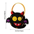 thumbnail image 3 of Diceymbol Halloween Treat Bag Soft Fabric Gift 6.69x5.51 Inch, 3 of 7