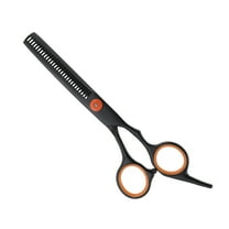 Unique Bargains 1 Pc Tooth Shears Haircut Scissors for Hair Styling Orange Black