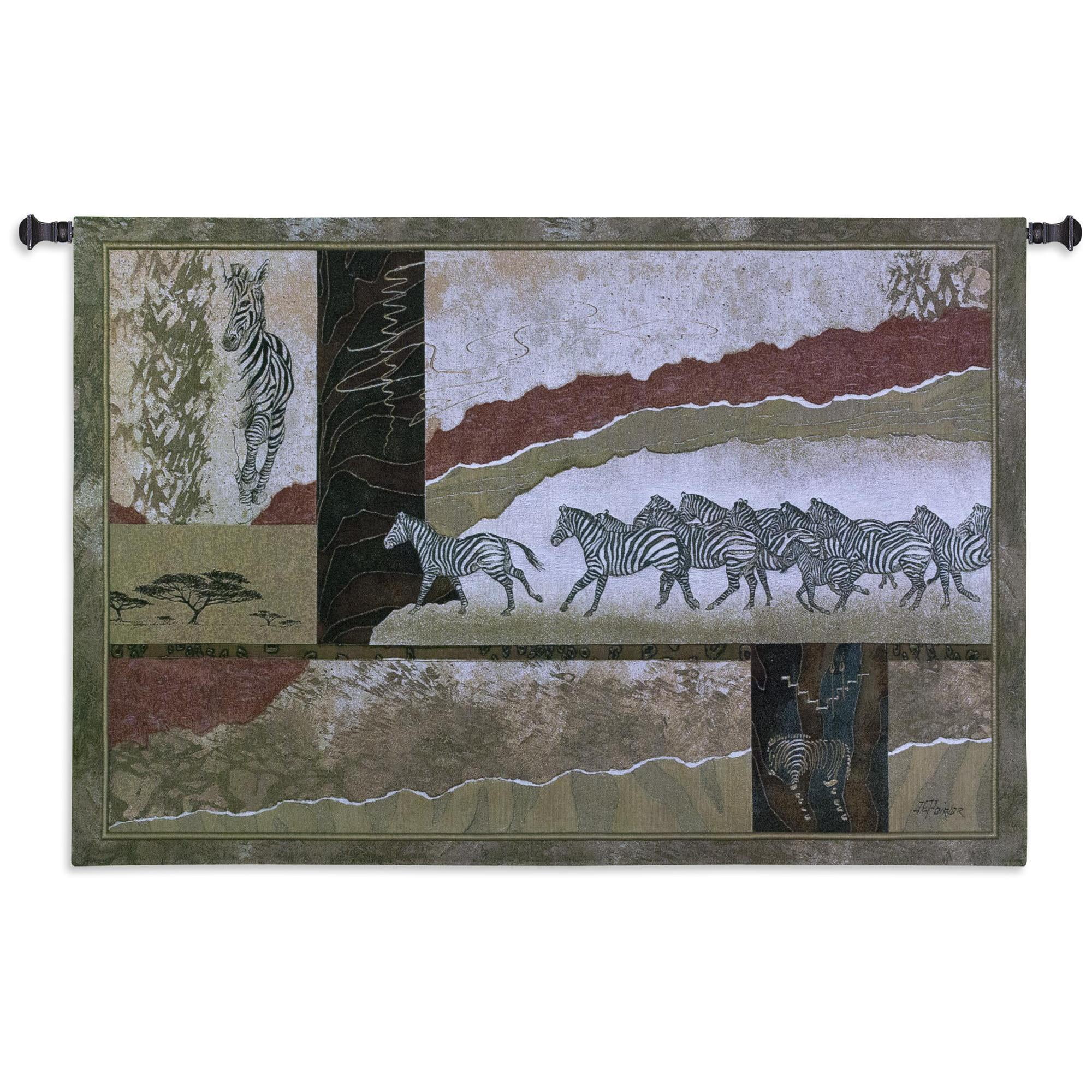Fine Art Tapestries Serengeti Zebras Wall Tapestry