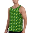 thumbnail image 2 of Lsque Happy St. Patrick's Day Pattern Mens Tank Tops Muscle Athletic Quick Dry Sleeveless Workout Fitness T Shirts Beach Tank Top, Loose-fit Sleeveless Shirt for Men-Medium, 2 of 7