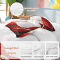 thumbnail image 3 of Red Marble Bedding 3 Piece Duvet Cover Set Queen Size, Modern Ink Painting Art Abstract Soft Microfiber Comforter Cover with Zipper Closure & Pillowcases, Wrinkle & FadeResistant Quilt Cover, 3 of 9