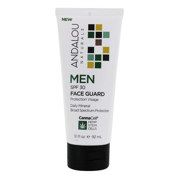 Andalou Naturals CannaCell Men Face Guard Sunscreen 30 SPF 3.1 fl