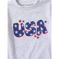 thumbnail image 5 of Bagilaanoe 4th of July Newborn Baby Girl Boy Rompers Letter Print Short Sleeve Bodysuit 6M 12M 18M 24M Infant One Piece Short Jumpsuit for Independence Day, 5 of 9