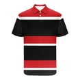 thumbnail image 4 of Hvot&aat Men's Striped Color Block Tops Classic Slim Fit Polo Shirts Casual Short Sleeve Pullover, 4 of 4