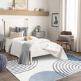 thumbnail image 4 of Wonnitar Boho Washable Area Rug 5x7,Blue Large Living Room Rug,Non-Slip Soft Rugs for Bedroom Aesthetic,Mid Century Modern Rainbow Nursery Throw Carpet for Boy Kids Room Office, 4 of 7