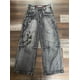 thumbnail image 3 of Pantalones vaqueros holgados de estilo urbano Wexwear de 3PM, estilo vintage, lavados, azules, estilo Y2K, estilo Harajuku, punk, rectos, informales, góticos, anchos, 3 of 5