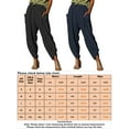 thumbnail image 7 of Avamo Women Wide Leg Linen Pants With Pockets Retro Harem  Bloomers Trousers Loose High Waist  Palazzo Bottoms Black S, 7 of 7