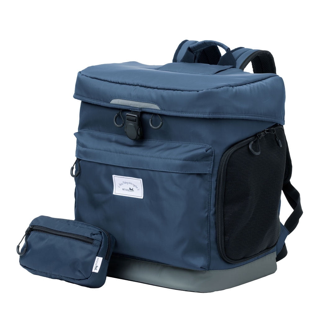 PETiCO HUG Small Expandable Breathable Pet Backpack Carrier Navy 3002-NV