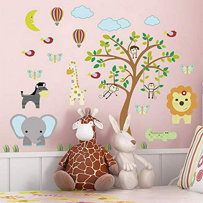 Kids Newest cute cartoon animals tree house baby Wall Décor children  bedroom room decor wall stickers removable kids nursery decal sticker