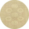 thumbnail image 1 of Ahgly Company Indoor Round Abstract Metallic Gold Oriental Area Rugs, 8' Round, 1 of 6
