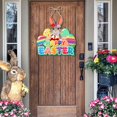 thumbnail image 6 of SLYNSHome Happy Easter Rabbit Decoration Sign,Cute Bunny & Eggs Hanging Ornament Welcome Pendant Wreath for Spring Home Door Wall Party, 6 of 7