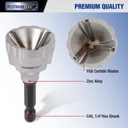 PLATINUMEDGE Deburring External Chamfer Tool with Carbide Blade Deburring Drill Bit for 1/8-3/4”