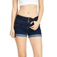 thumbnail image 2 of Women's Jeans Women Low Waisted Washed Solid Short Mini Jeans Denim Pants Shorts,Blue Women's Jeans M, 2 of 4