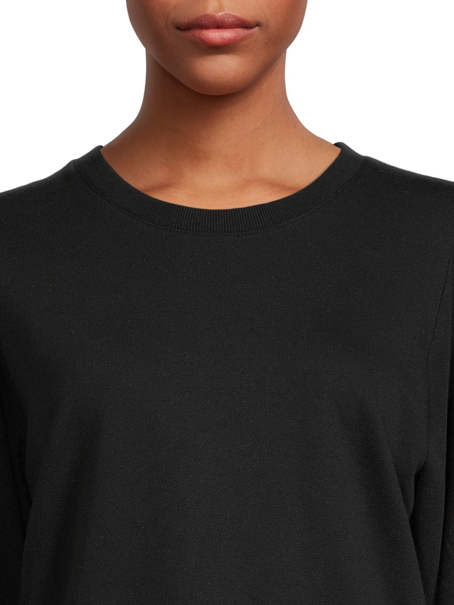 Time and Tru Women's Puff Sleeve Sweatshirt