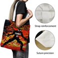 thumbnail image 3 of Marvel Zombies Bolso de tela con estampado de lienzo para mujer, bolsa de compras reutilizable y estética, con cremallera interior, regalo para mujer,38*45cm., 3 of 6