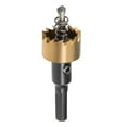 thumbnail image 1 of Uxcell Broca de sierra de agujero HSS abridor recubierto de titanio para acero inoxidable metal 22mm, 1 of 5