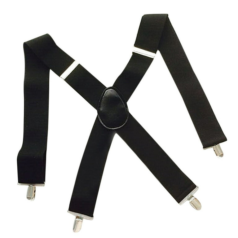 Shape X-Back Suspenders Duty 50mm Men Wide Brace With Clips