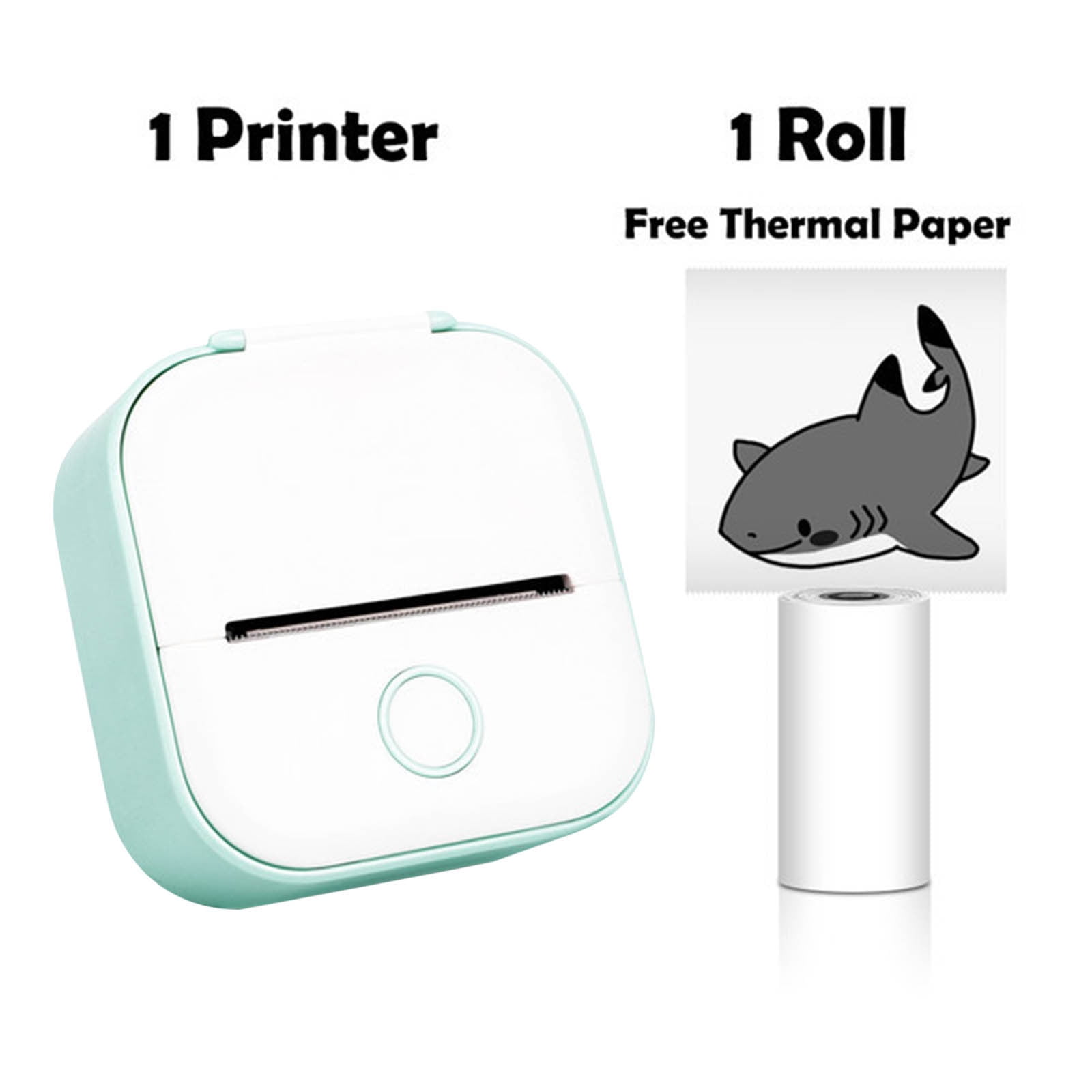 Wioihee Instant Mini Sticker Printers Portable Mini Bluetooth