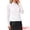 White, variant on DARING DIVA Women's Basic Lace Long Sleeve Ruffle Neck Floral Blouse XS Beige