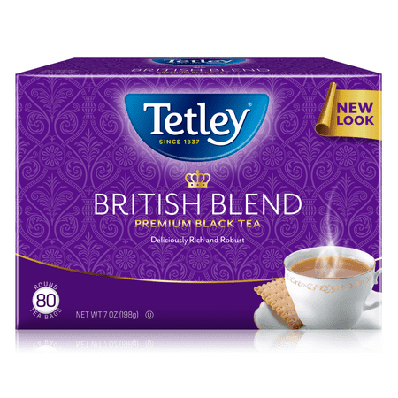 Tetley British Blend Premium Black Tea Bags Box 80