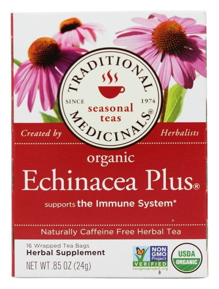 Traditional Medicinals Organic Echinacea Plus Herbal Tea 16 Tea Bags