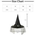thumbnail image 2 of Xfvqtps Halloween Witch Hat Mesh Square Buckle Decor Halloween Spire Hats for Party Accessory Gold, 2 of 3