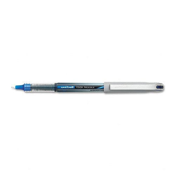 uni-ball : Vision Needle Stick Roller Ball Pen, Blue Ink, Fine, 0.70 mm -:- Sold as 2 Packs of - 12 - / - Total of 24 Each