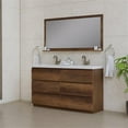 thumbnail image 2 of Alya Bath Paterno 60" Wood Double Freestanding Bathroom Vanity in Rosewood Brown, 2 of 7