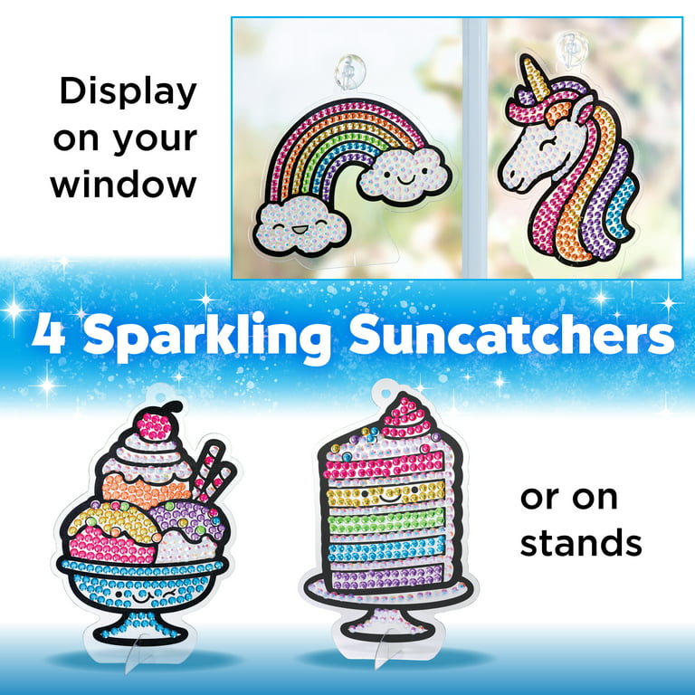 Diamond Window Craft Kits for Girls, Kids Suncatcher Fun Art for 6 7 8 9 10  11 12 Years Old DIY Gem Painting Supplier Set for Boys Ages 6+ Gemstone