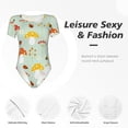 thumbnail image 6 of Naloa Mushroom Bee Women's Short-Sleeved Onesie, One-Piece Swimsuit for Parties, dates, clubs - Medium, 6 of 9