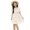White, variant on YunPes Girls Floral Dress Crewneck Puff Short Sleeve Tunic Dress Summer Casual Flowy Midi Sundress Beach Travel Outfits