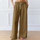 thumbnail image 5 of RKSTN Yoga Pants for Women Plus Size Drawstring Mid Waisted Straight Wide Leg Yoga Pant Womens Casual Solid Oversized Loose Comfy Gym Workout Sport Yoga Trousers with Pockets, 5 of 9