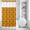 thumbnail image 4 of No Hook Shower Curtain with Built-in Rings - Halloween Haunted Pumpkin Grimace Washable Waterproof Fabric Bathroom Curtains for Hotel,Rentals, Stall 36 X 72 Inch , Orange Black, 4 of 9