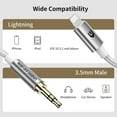 Apple MFi Certified UNBREAKcable AUX Cord with Plug, Lightning to 3.5mm