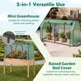 thumbnail image 6 of Costway 47" x 22" x 24" Portable Mini Greenhouse with 2 Zipper Doors & Ground Stakes Green, 6 of 8