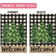 thumbnail image 5 of Welcome Christmas Black Tree Xmas Garden Flag Winter Small Burlap 12x18 Inch Vertical Double Sided Outside Yard Holiday Outdoor Farmhouse Decoration, 5 of 6
