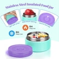 thumbnail image 6 of Bento Lunch Box Set for Kids with 9.5oz Soup Thermo Leak-Proof Lunch Food Container with Insulated Hot Food Jar for Kid Toddler Girls Boys Teens to School,Travel Purple, 6 of 8