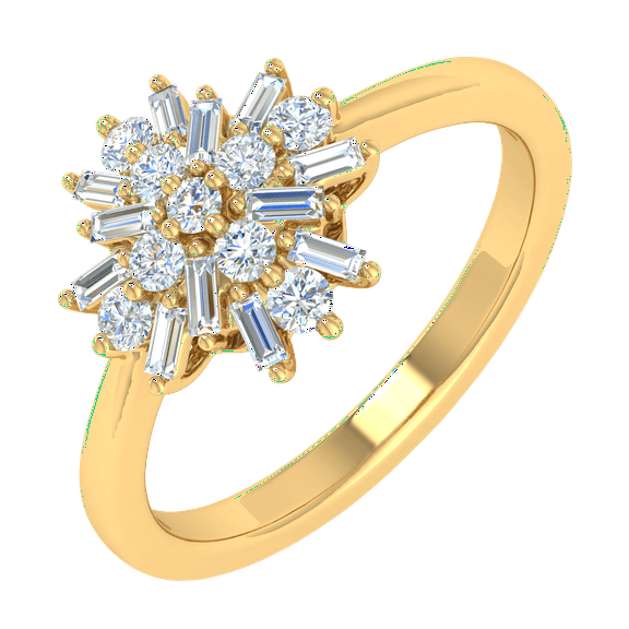 1/3 Carat Diamond Ring Band in 10K Yellow Gold (Ring Size 4)