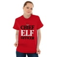thumbnail image 3 of Xmas Chief Elf Officer Santa Helper Men's Graphic T Shirt Tees Brisco Brands M, 3 of 6