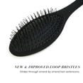 thumbnail image 3 of Black Loop Brush - Salon Professional Grade with Matted Black and Ergonomic Design - Safe Detangler Tool for 100% Remy Human and Synthetic Hair Extensions and Wigs, 3 of 4