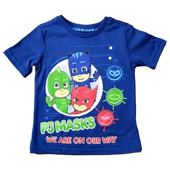 PJ Masks Infant & Toddler Boys Short Sleeve Blue T-Shirt Tee Shirt 2T