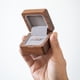 thumbnail image 5 of Caja de madera para anillos, hecha a mano, para regalo de cumpleaños, propuesta de matrimonio o ceremonia. Ranura única, 5 of 9