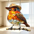 thumbnail image 4 of BingTong Bohemian Style Dreamcatcher Pendant,Bird Cow Angel Moon Pattern Suncatcher Pendant With Metal Chain, Colorful Light Catching Wall Window Decor For Home Decor Doors Windows D, 4 of 7