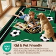 thumbnail image 4 of Design&I 8'x10' Washable Area Rug Snag-Free Soccer Tournament Field Motif Door Center Goal Markings Striped for Dining Room, Large Office, Lounge, 4 of 7