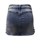 thumbnail image 5 of Minifalda vaquera ajustada de cintura alta para mujer: elástica lavada, cremallera delantera, informal/festiva, tallas S-XXL, 5 of 6