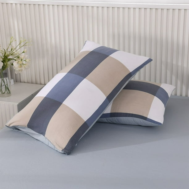 Juego de fundas de almohada | Funda de almohada de tamaño estándar | Accesorio para cama | Tejido suave y transpirable | 74 x 48 cm | Artículos esenciales para el descanso en el dormitorio