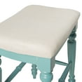thumbnail image 5 of Linon Martha 25" Backless Counter Stool, Antique Blue Finish with Natural Linen Fabric, 5 of 7