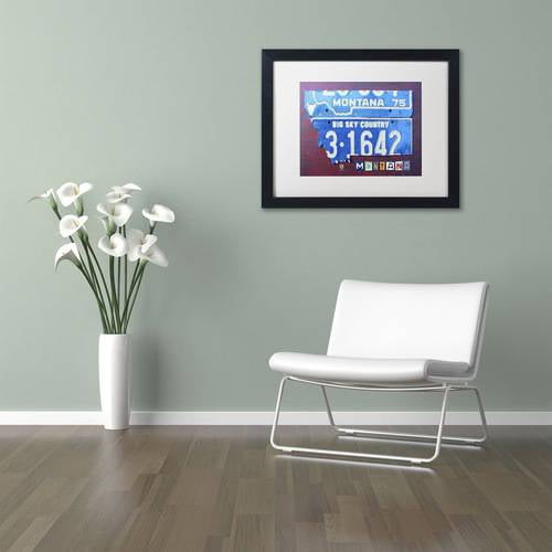 Trademark Fine Art 'Montana' Canvas Art by Design Turnpike, White Matte, Black Frame