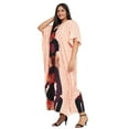thumbnail image 2 of Oussum Light Pink Tribal Plus Size Polyester Long Kaftan Dresses for Women, 2 of 8